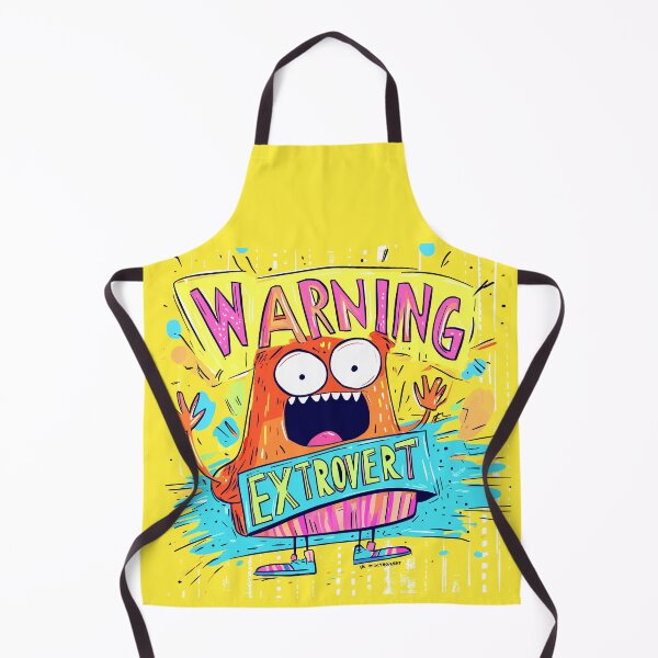 Item preview, Crazy Fun "Warning: Extrovert" Graphic Design designed and sold by Artbyminga.