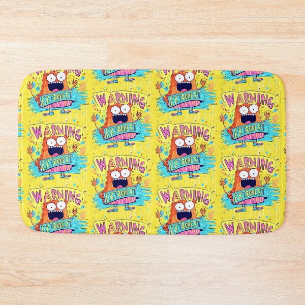 Item preview, Crazy Fun "Warning: Extrovert" Graphic Design designed and sold by Artbyminga.