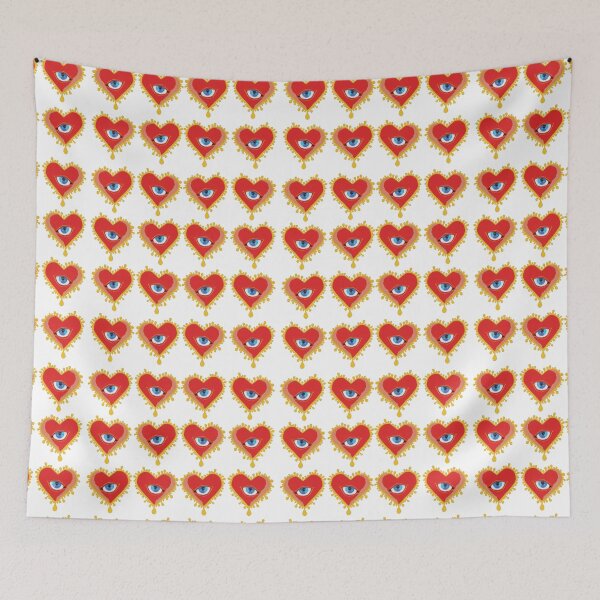 Item preview, Heart red-white pattern designed and sold by StudioViArt.