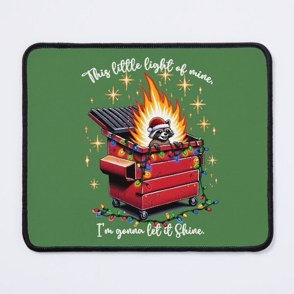 Item preview, Dumpster Fire Raccoon Christmas, Feral Christmas designed and sold by Creative-Hearts.