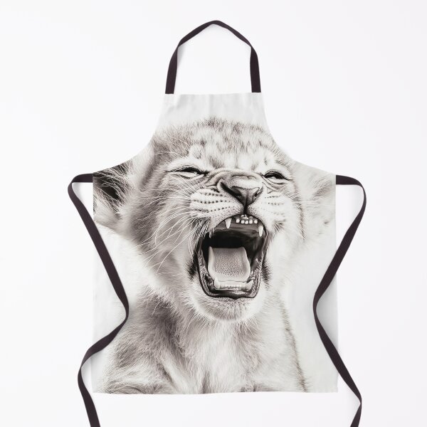 Item preview, Black and white Lion cub pencil drawing designed and sold by Pencil-Art.