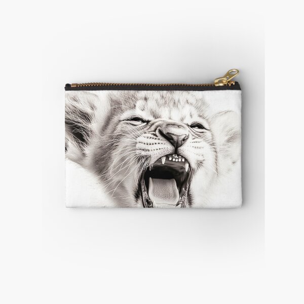 Item preview, Black and white Lion cub pencil drawing designed and sold by Pencil-Art.