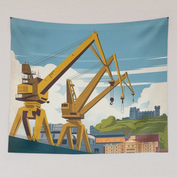 Item preview, Belfast Vintage Travel Poster designed and sold by TravelerRat.