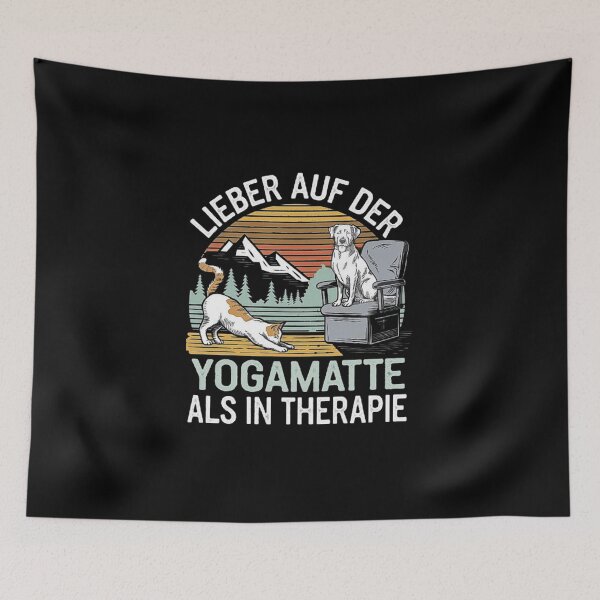 Item preview, Yoga Over Therapy: Relaxing Cat and Dog Design designed and sold by love3617.