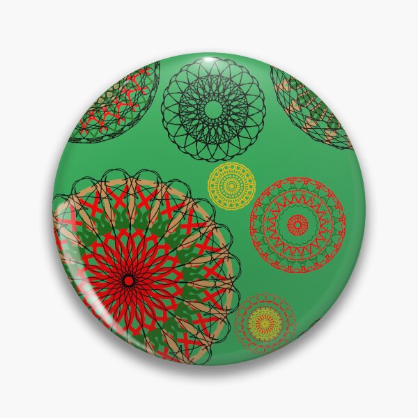 Item preview, Copy of Mandala design on Retro green designed and sold by Fuzzdandy Designs.