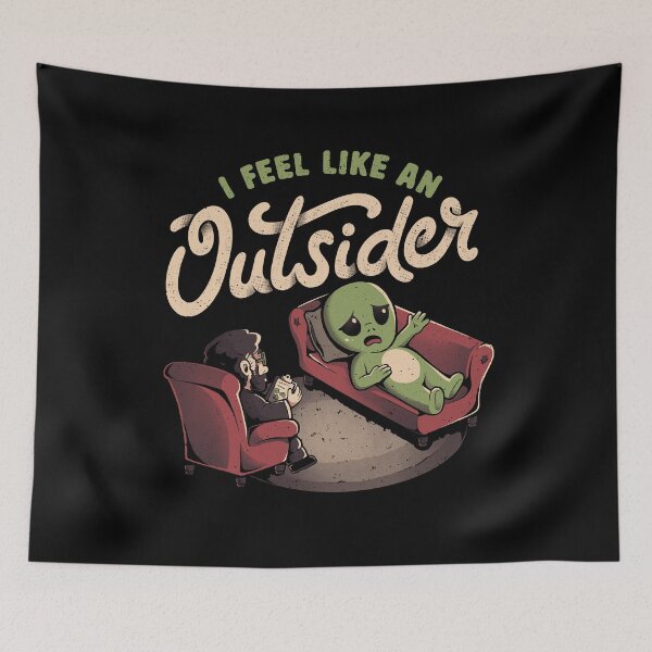 Item preview, I Feel Like an Outsider - Funny Cute Sarcasm Alien Weird Gift designed and sold by EduEly.
