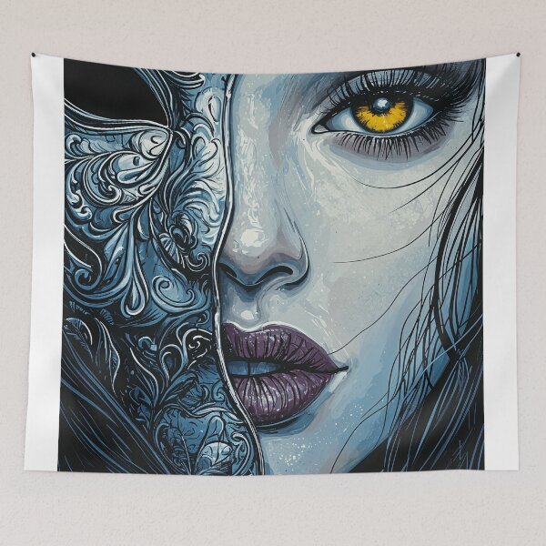 Item preview, Duality Unveiled: The Mask and the Soul designed and sold by oanaunciuleanu.