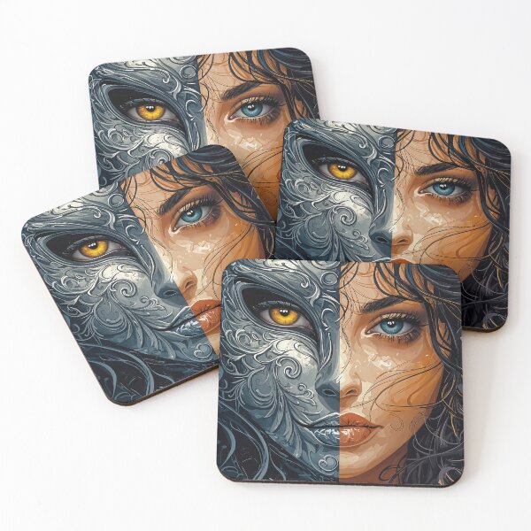 Item preview, Duality Unveiled: The Mask and the Soul designed and sold by oanaunciuleanu.