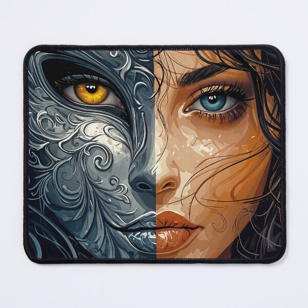 Item preview, Duality Unveiled: The Mask and the Soul designed and sold by oanaunciuleanu.