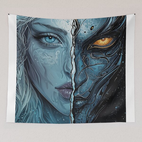 Item preview, Duality Unveiled: The Mask and the Soul designed and sold by oanaunciuleanu.