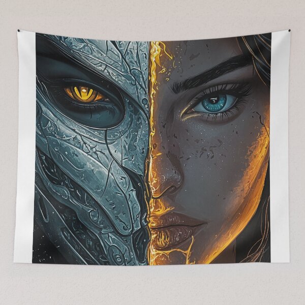 Item preview, Duality Unveiled: The Mask and the Soul designed and sold by oanaunciuleanu.