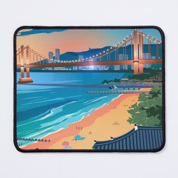 Item preview, Busan Vintage Travel Poster designed and sold by TravelerRat.