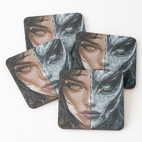 Item preview, Duality Unveiled: The Mask and the Soul designed and sold by oanaunciuleanu.