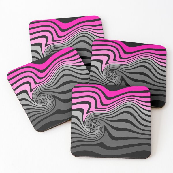 Item preview, comic book op art - grey gray pink gradient designed and sold by Fuzzdandy Designs.
