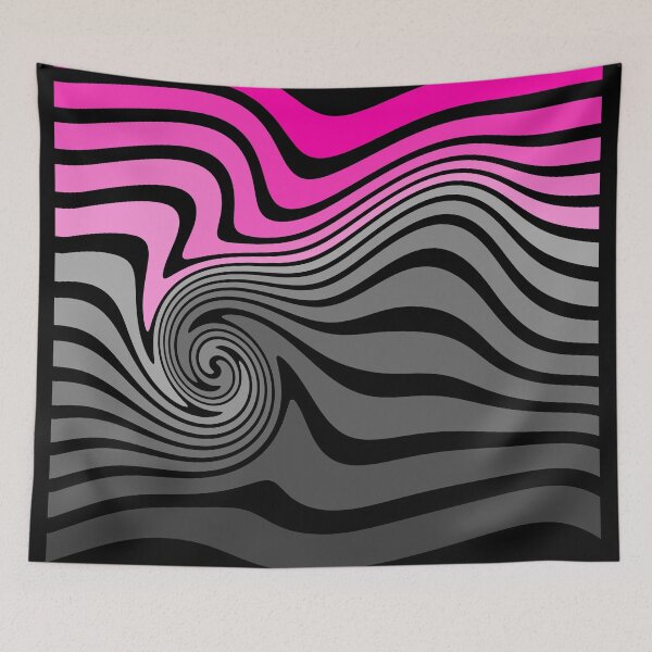 Item preview, comic book op art - grey gray pink gradient designed and sold by Fuzzdandy Designs.