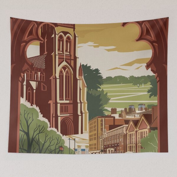Item preview, Póster de viaje vintage de Wolverhampton designed and sold by TravelerRat.