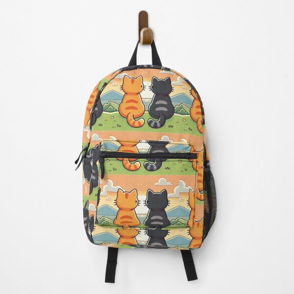 Item preview, Orange and Black Cat Friends Looking into the Distance designed and sold by sharkmaster42.