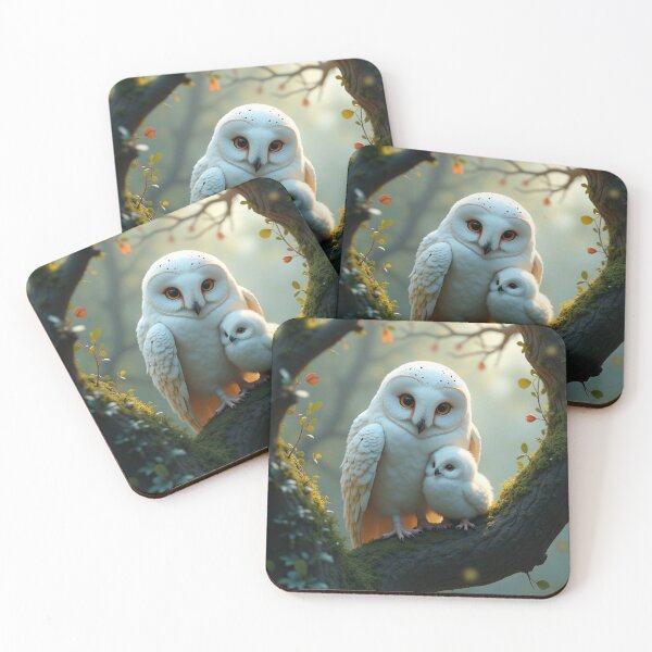 Item preview, White Owl Mom's Shield in the Night Forest designed and sold by DimitraMimika.