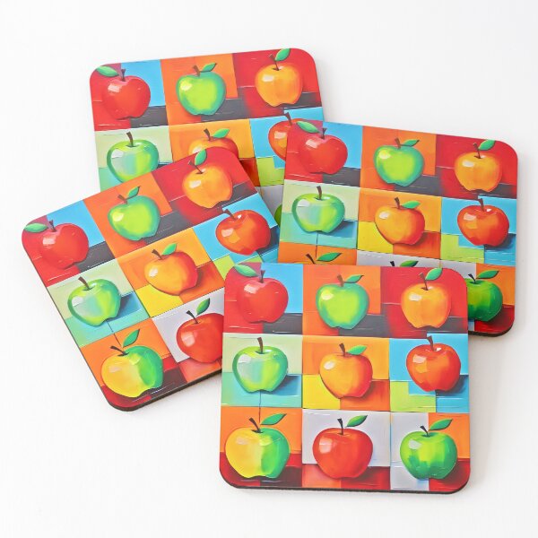 Item preview, Colorful Apple Grid designed and sold by Health And Fitness Posts e-Store.