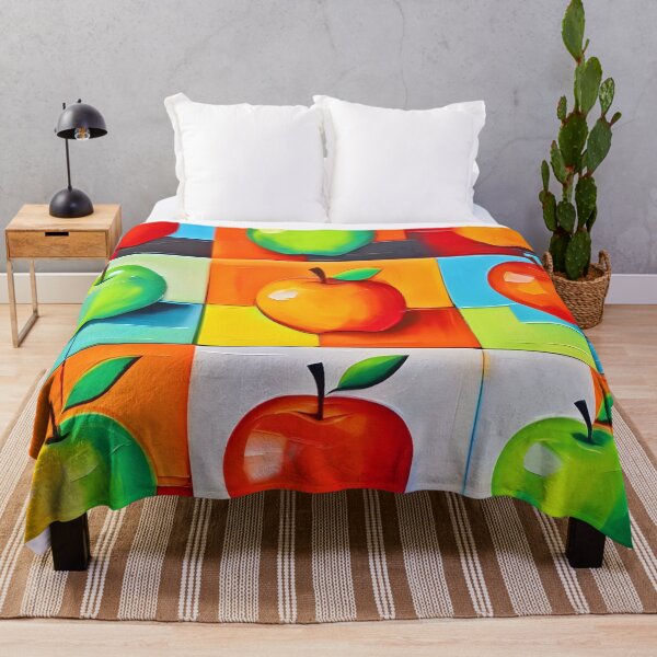 Item preview, Colorful Apple Grid designed and sold by Health And Fitness Posts e-Store.