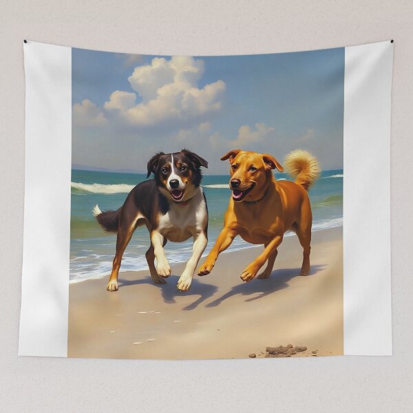 Item preview, Dogs playing at the beach designed and sold by Gaspar Avila.