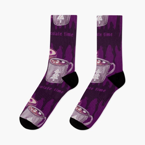 Item preview, Hot chocolate time, purple and pink mugs design designed and sold by Stefrait-7.