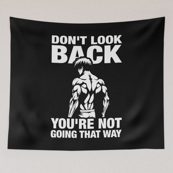 Item preview, Don't Look Back - Anime Bodybuilding Gym Workout Fitness Motivation designed and sold by chantastical.