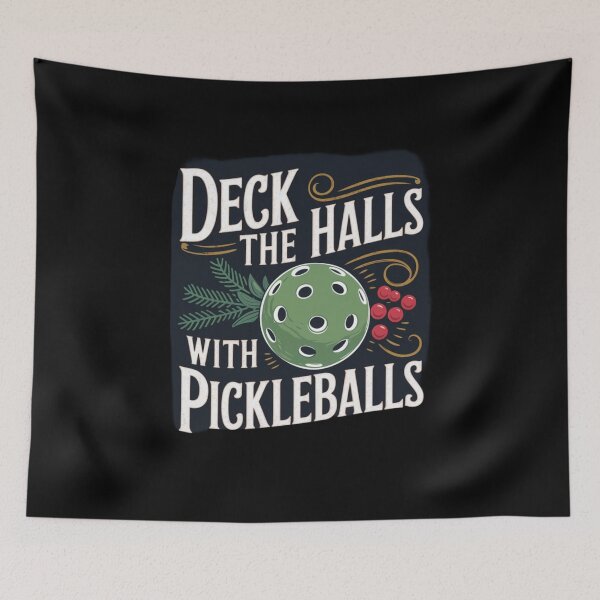 Item preview, Deck The Halls With Pickleballs Funny designed and sold by Redgiant87x.