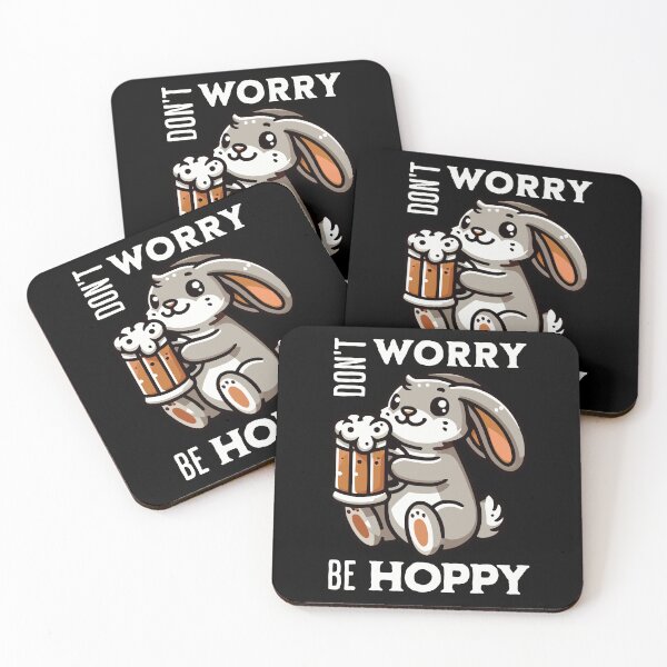 Item preview, Don't Worry, Be Hoppy - Funny Craft Beer Pun designed and sold by QuirkPrint.