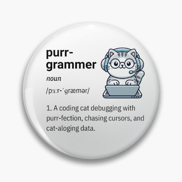 Item preview, Purr-Grammer - Funny Programmer Cat Art designed and sold by QuirkPrint.
