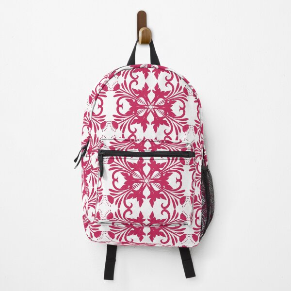 Item preview, Symmetrical floral pattern in pink and white designed and sold by ppnat2595.