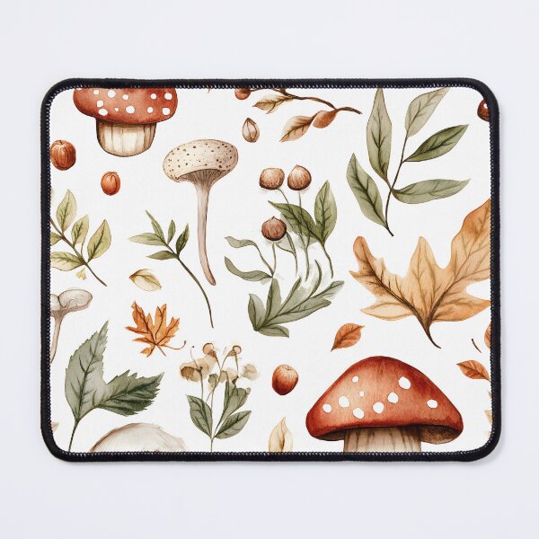 Item preview, Mushrooms and leaves - Autumn theme designed and sold by Fab-Haven.