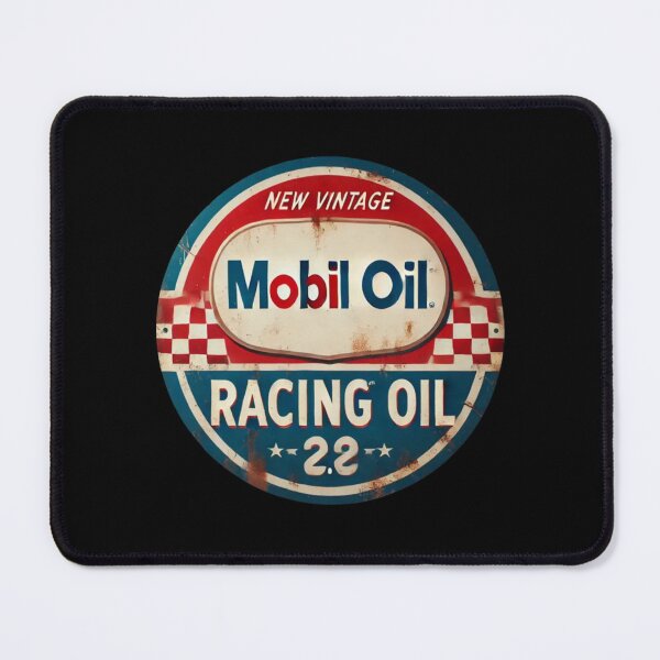 Item preview, Antique Mobil Oil Racing Car Sign designed and sold by FutureTraveller.