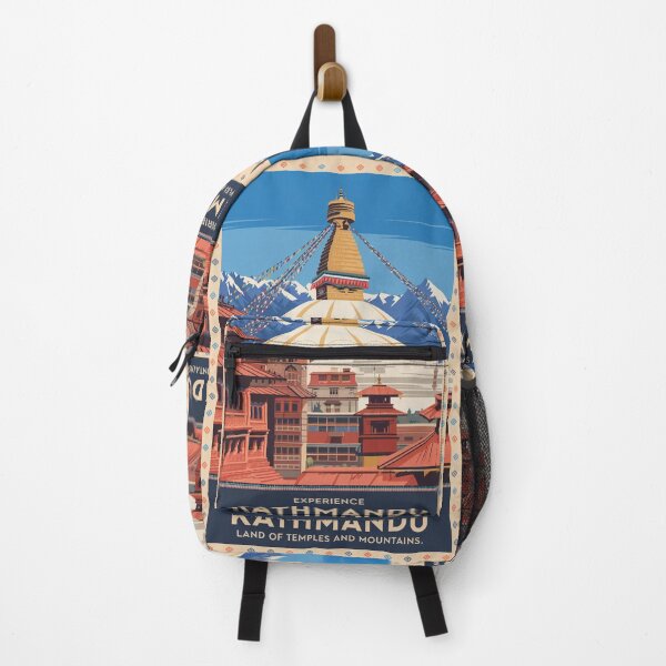 Item preview, Kathmandu Vintage Travel Poster designed and sold by TravelerRat.