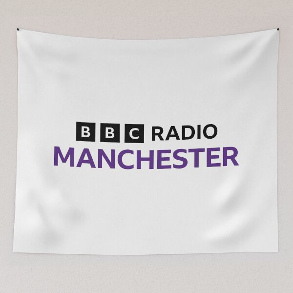 Item preview, BBC Radio Manchester England in white oval designed and sold by PIXEL POP DESIGNS - Beyond the Norm!.