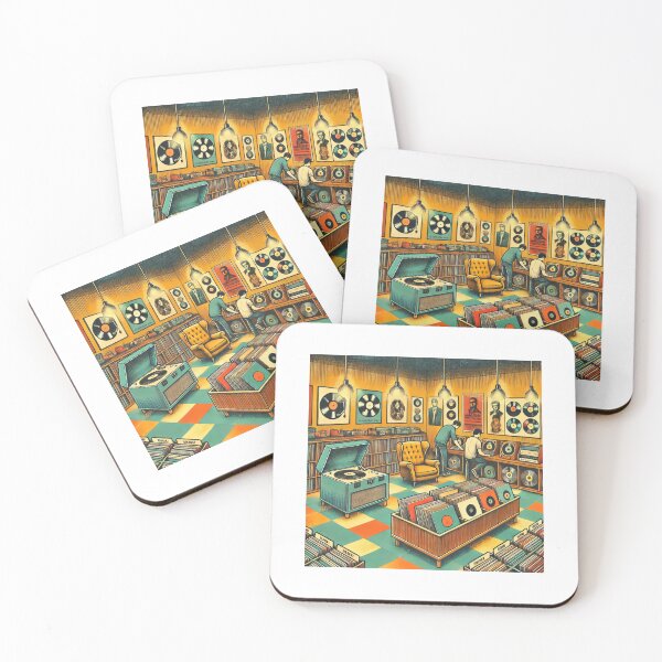 Item preview, Cozy Vinyl Spot - Record Shop Lounge designed and sold by OldSchoolRetro.