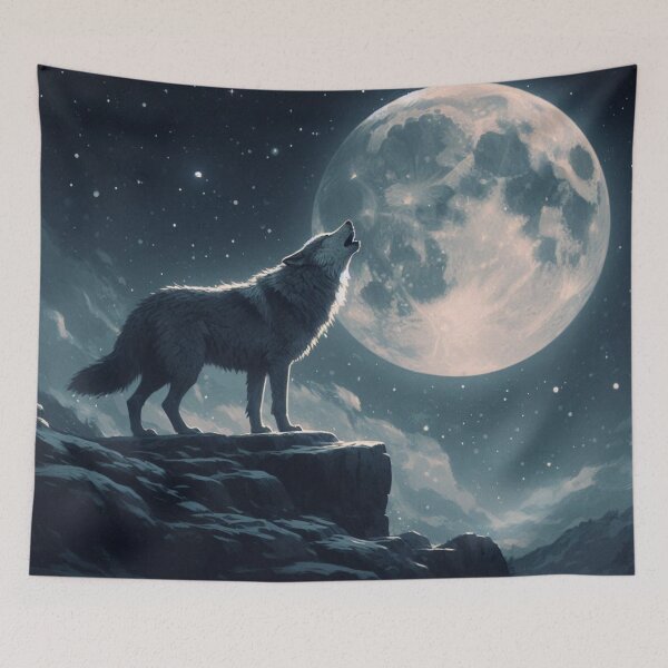 Item preview, Wolf howling at the moon designed and sold by Jennifer McBride.
