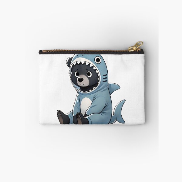 Item preview, Black bear wearing a shark costume  designed and sold by MellowPeach.