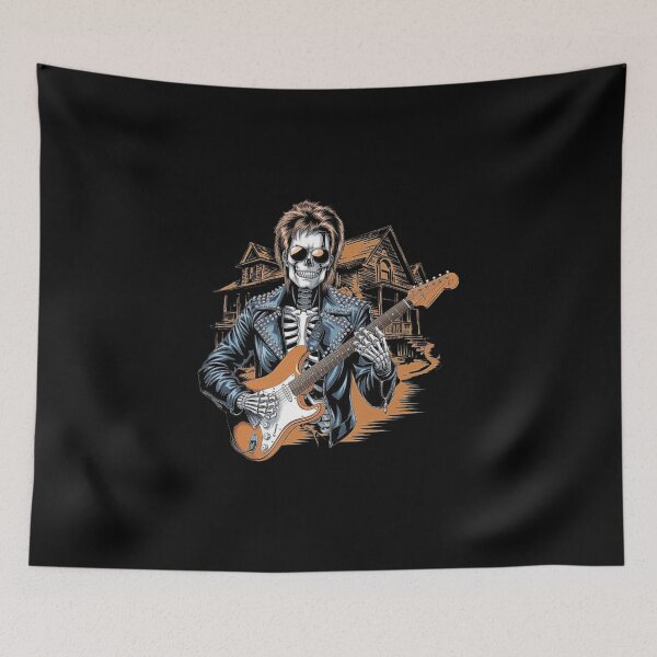 Item preview, Rocking Skeleton with Guitar - Edgy Music Design designed and sold by love3617.