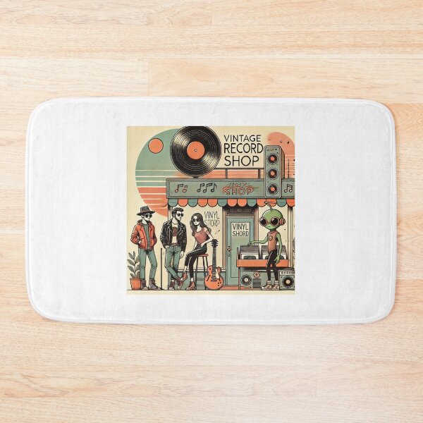 Item preview, Retro Alien Record Shop designed and sold by OldSchoolRetro.