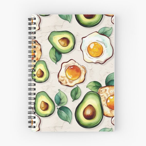 Artikelvorschau, Avocado und Ei Aquarell Illustration entworfen und verkauft von anthropawlogie.