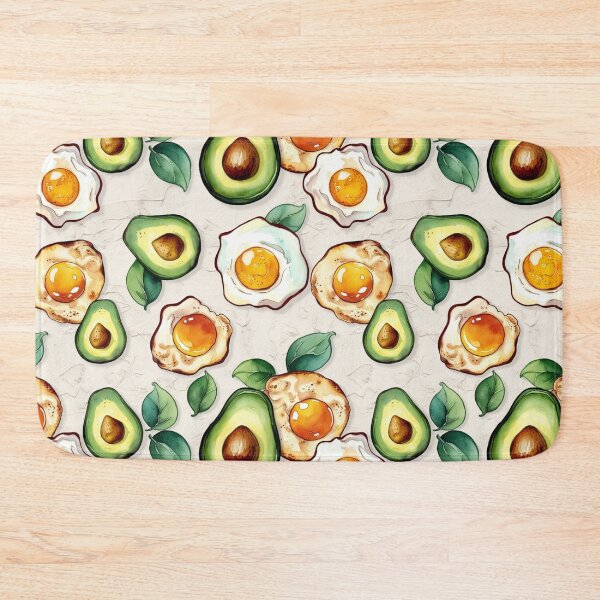 Item preview, Avocado and Egg Watercolor Illustration designed and sold by anthropawlogie.
