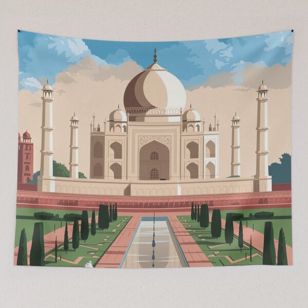 Item preview, Agra Vintage Travel Poster designed and sold by TravelerRat.