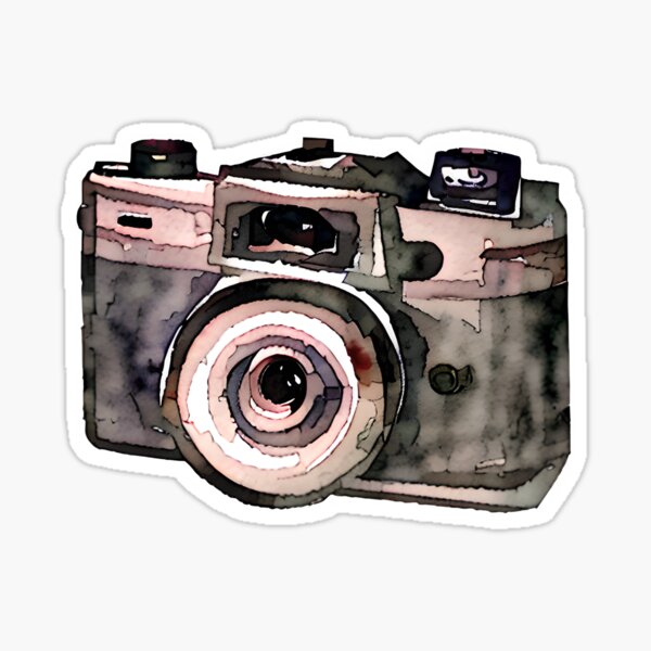 Item preview, Vintage Watercolor Camera designed and sold by karyalangit.