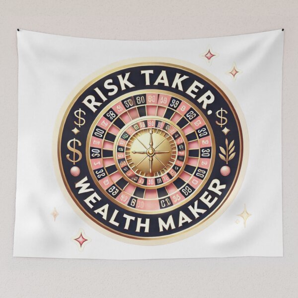 Item preview, Risk Taker Wealth Maker Dart Board designed and sold by AStickerMaker12.