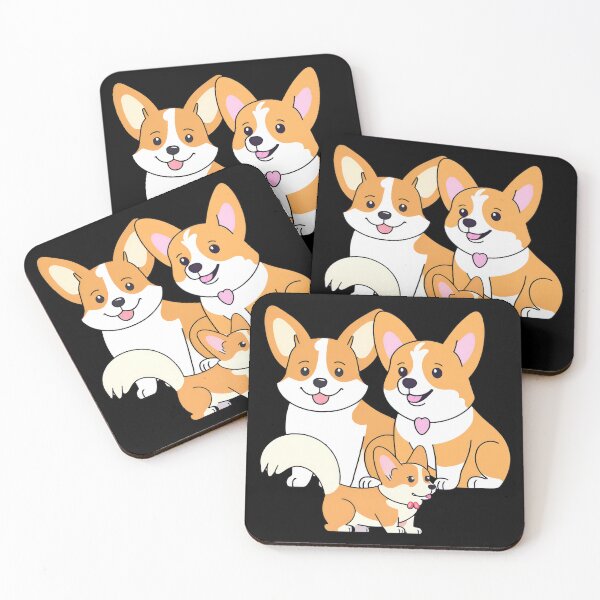 Item preview, Adorable Corgi Family - 3 Corgis Sitting Together designed and sold by Jasava Shop.