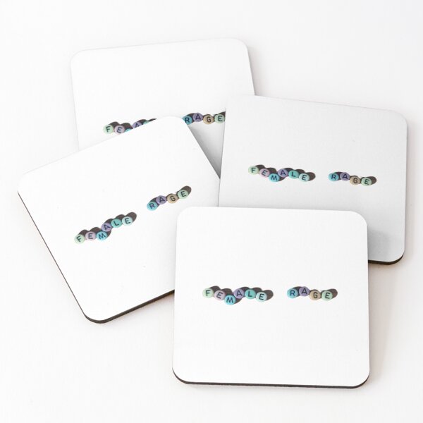Item preview, Beads of a friendship bracelet with the words Female R*ge designed and sold by Kunst-in-Szene.