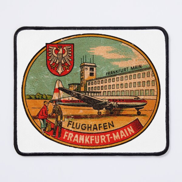Artikelvorschau, Frankfurt Main Flughafen Vintage Reise Aufkleber entworfen und verkauft von hilda74.