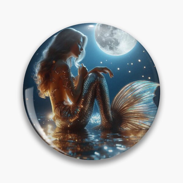 Item preview, Mermaid and Fullmoon designed and sold by piscesmermaid.
