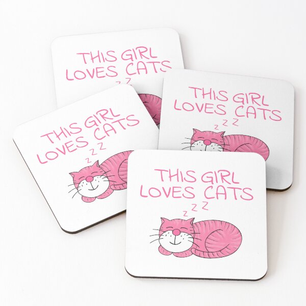 Item preview, This Girl Loves Cats, Cat Lover designed and sold by doodlerob.